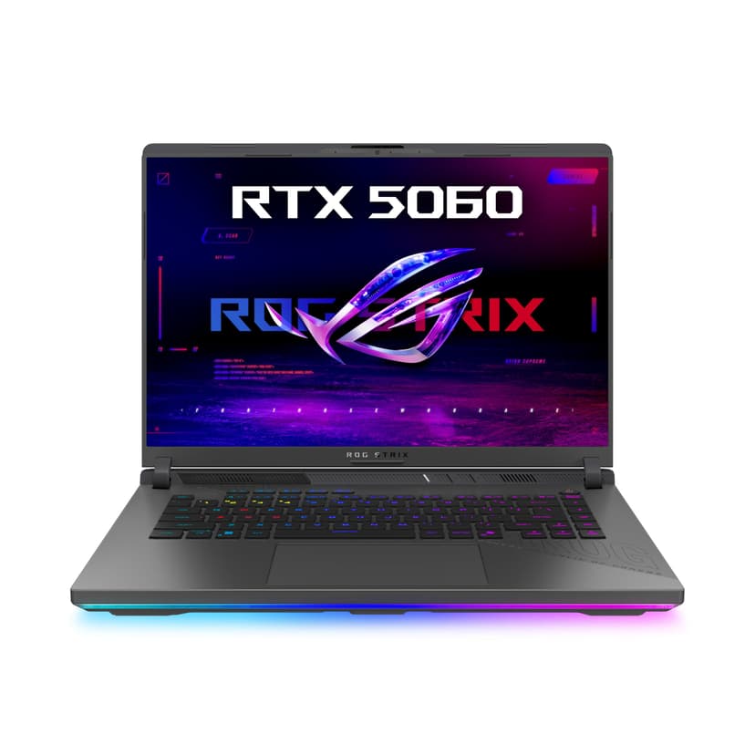 ASUS ROG Strix G16 G614FM Ordinateur portable | 16" WUXGA 165 Hz/3ms 16:9 IPS Display | AMD Ryzen 9 9955HX | 16 Go de RAM | SSD 1 To | NVIDIA RTX 5060 | Win11 Home | QWERTZ | Eclipse Grey | 3 mois - 1
