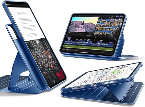 ESR Coque pour iPad Pro 13 Pouces M5/M4 (2025/2024) avec Coque Magnétique Amovible, Support Portrait/Paysage Réglable, 9 Angles de Position, Série Shift, Bleu