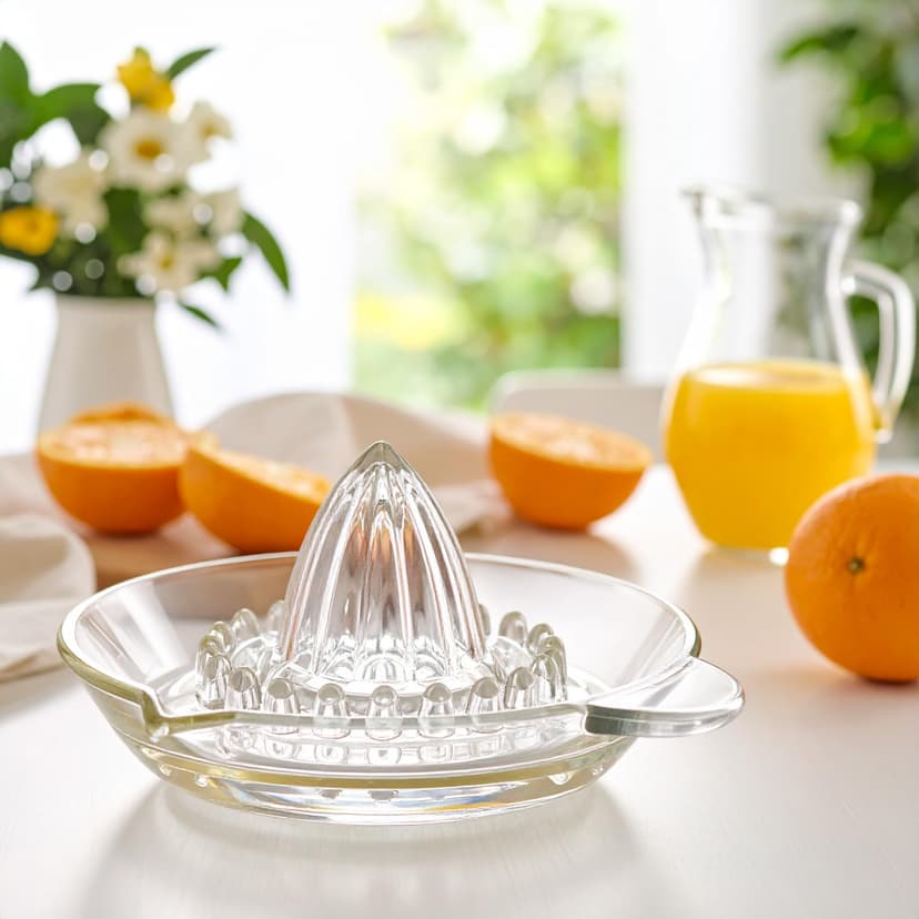 Glasmark KROSNO 1992 Lemon Squeezer Glass Citrus Juicer Lime Press Transparent Dishwasher Safe - 4