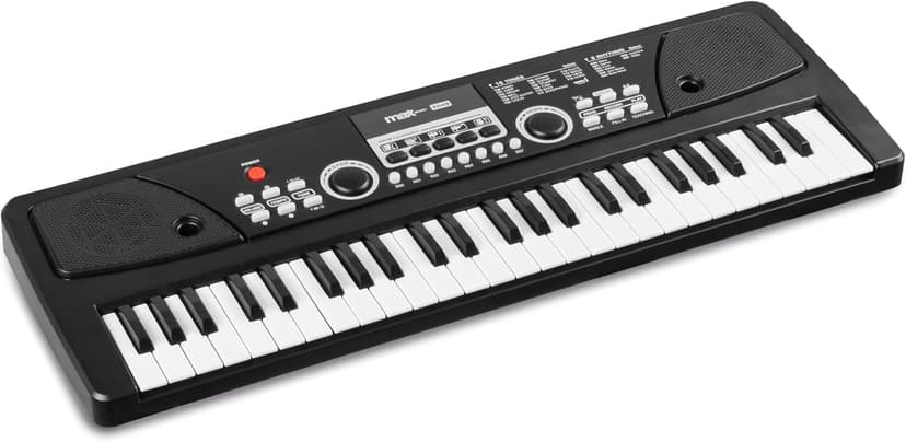 MAX KD49 Electric Keyboard for Kids, 49-Key Childrens Music Piano with Microphone, Portable Beginners Instrument, Built-In Speakers and 6-Month Online Lessons - 1