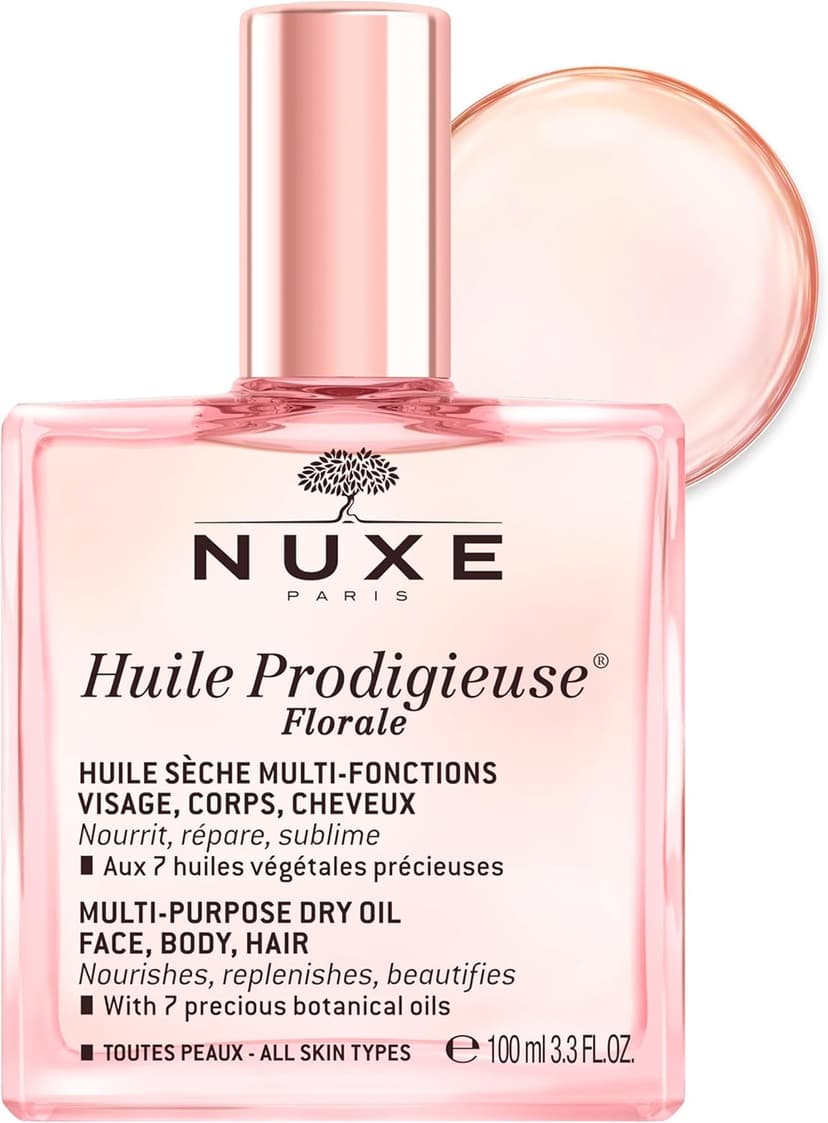 Nuxe Huile Prodigieuse Florale Multi-Purpose Dry Oil 100ml, Nourishing Dry Oil, For Face, Body & Hair, With Delicate Floral Scent of Magnolia & White Musks, Vegan Formula - 1