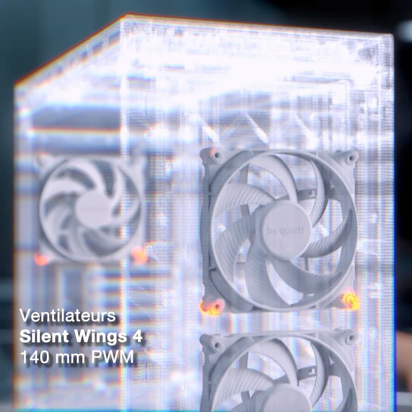 be quiet! Dark Base Pro 901 White PC case, maximum airflow, 3x Silent Wings 4 PWM fans, virtually inaudible operation, flexible motherboard tray for an inverted layout, ARGB lighting, BGW51 - 2