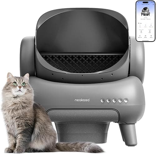 Neakasa M1 Plus Self Cleaning Cat Litter Tray, Open Top Automatic Litter Box with Large Capacity & App Control, Odour-Free Design for Busy Owners & Multi-Cat Homes, Ideal for Travel