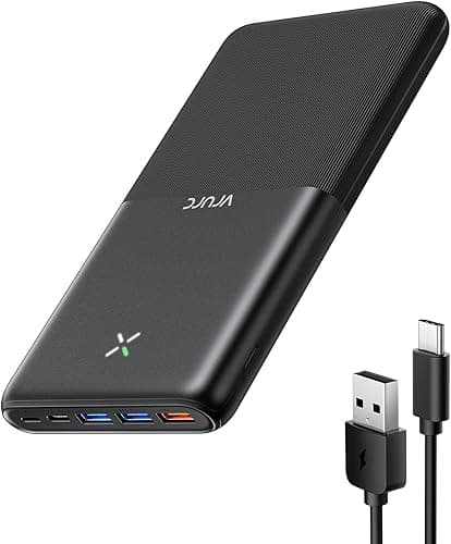 VRURC Power Bank 30 000 mAh 22,5 W Powerbank USB C Charge Rapide Batterie Externe pour téléphone Portable avec 4 Sorties et 3 entrées Chargeur Portable Compatible avec iPhone, Huawei, tablettes, etc