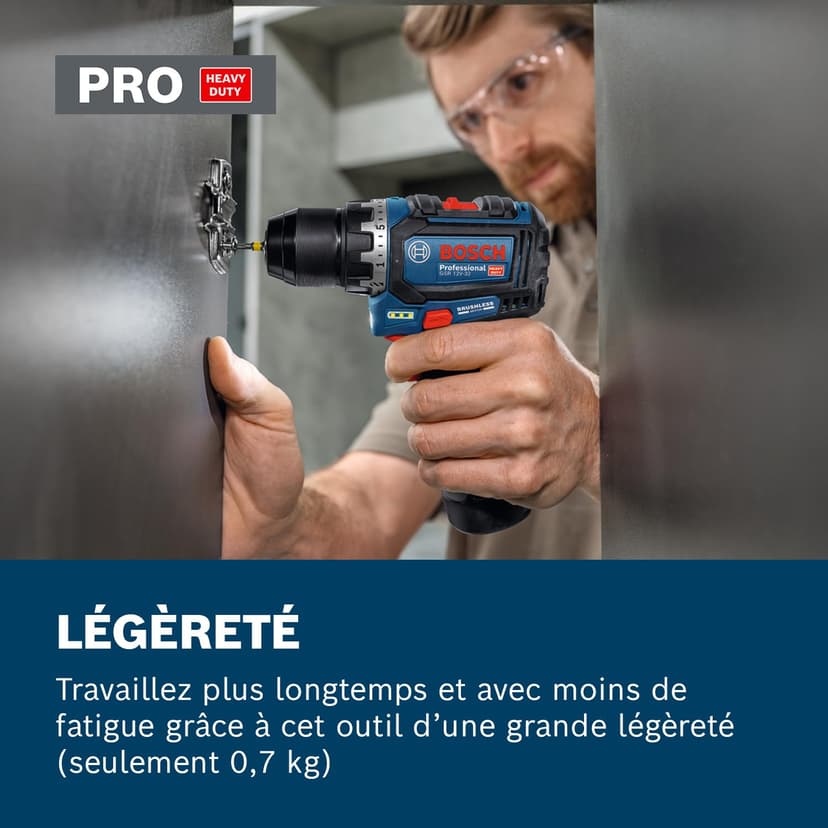Bosch Professional perceuse-visseuse 12V sans-fil GSR 12V-32 (Advanced KickBack Control, moteur sans charbons, avec batterie 2,0 Ah, GAL 12V-20, accessoires, calage P&C, sac à outil) - 5
