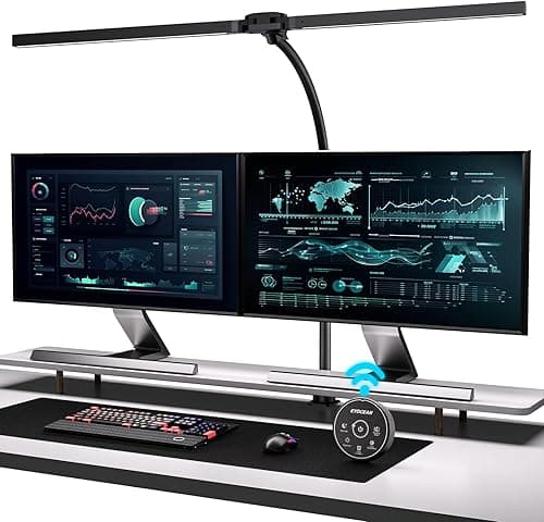 EYOCEAN Lampe de bureau à double tête à pince - 24 W - 80…