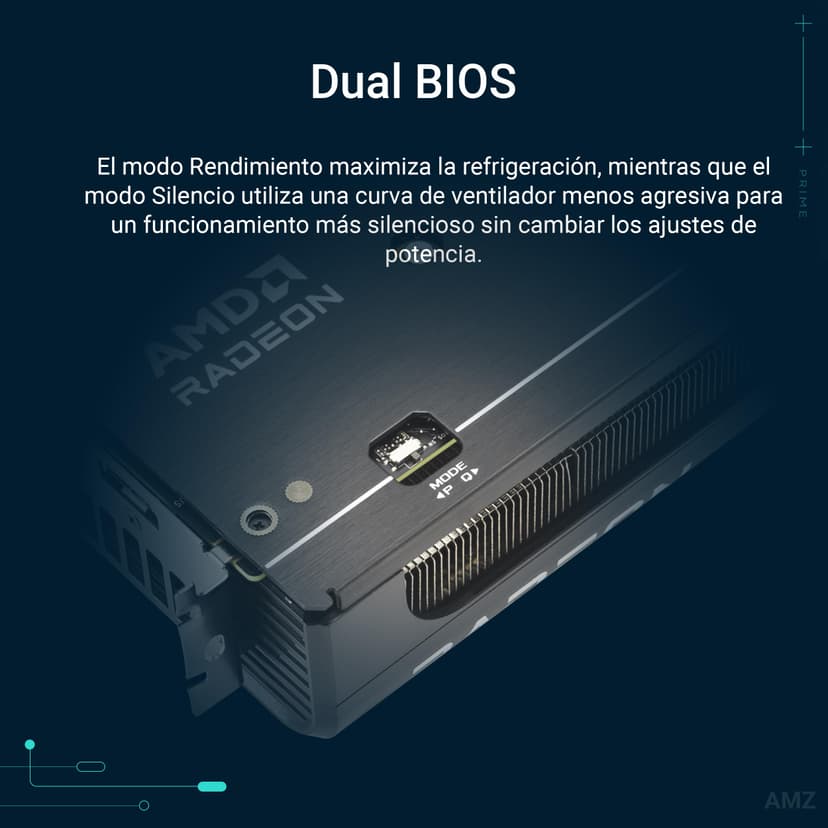 ASUS PRIME RX9060 XT OC, PCIe5, 8GB DDR6, HDMI, 2 DP, 3330MHz Clock, Overclocked, Compact SFF-Ready - 6