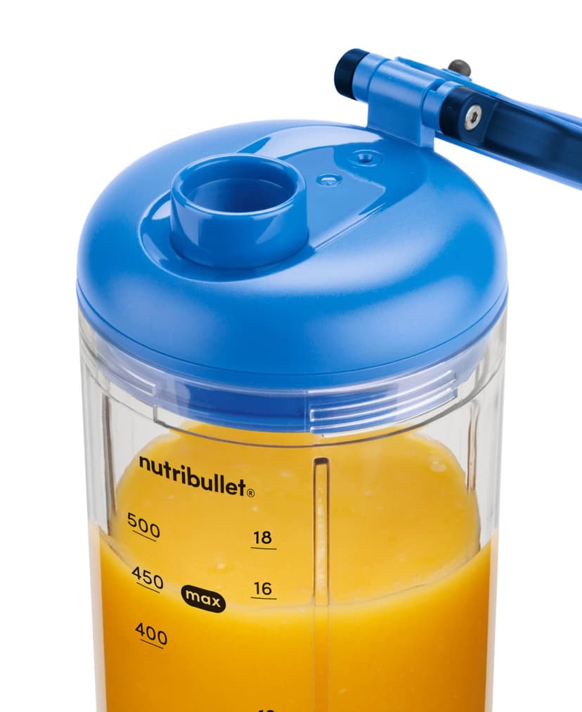 Nutribullet Flex 590ml, Portable Blender with Drinking Lid, Detachable Knives, USB-C Rechargeable, Ice Crushing and Frozen Fruit, Wire Glue, To-Go Blender with BPA Free Cup, NBP013BL, Blue - 5