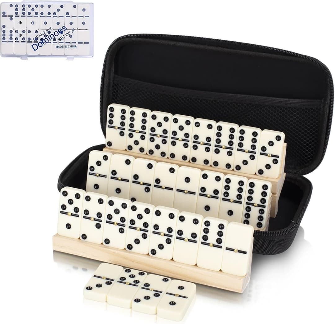 LOVITERRA Double 6 Dominos Set for Adults, Durable 28 Til…