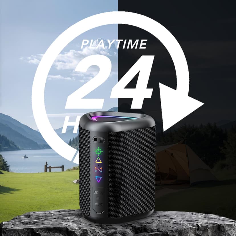 aowoka Haut-parleur Bluetooth avec lumière - 3