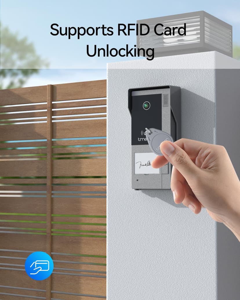 TMEZON M790, 1080P Smart 2 Wires Video Intercom, Monitor and External Doorbell with Camera, APP/RFID Unlock Card - 6
