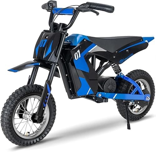 EVERCROSS EV12M Kids Ride On Motorcycle, Electric Motorcycle with 300W Motor, 3 Speed Modos, 9.3Miles Long-Range, 12'' Pneumatic Tire, Motor Cross for 110cm+ Height