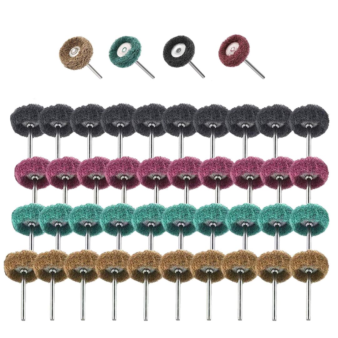 40 Pieces Abrasive Wheels, 1" (25mm) Abrasive Buffing Pol…