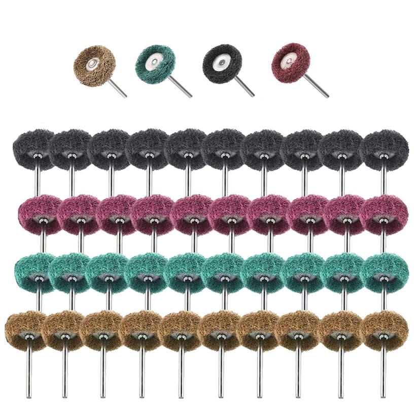 40 Pieces Abrasive Wheels, 1" (25mm) Abrasive Buffing Pol… - 1