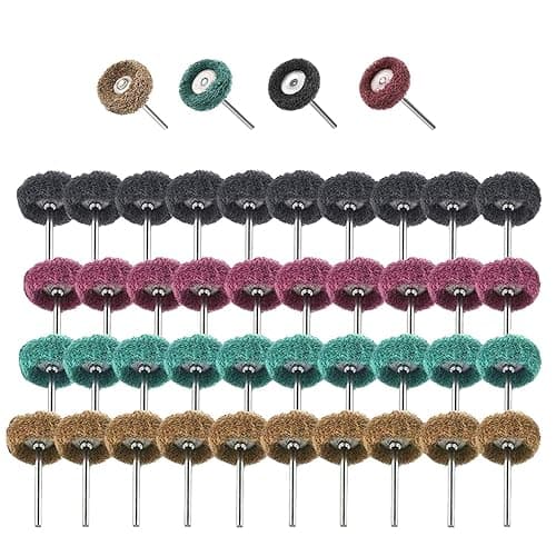 40 Pieces Abrasive Wheels, 1" (25mm) Abrasive Buffing Pol…