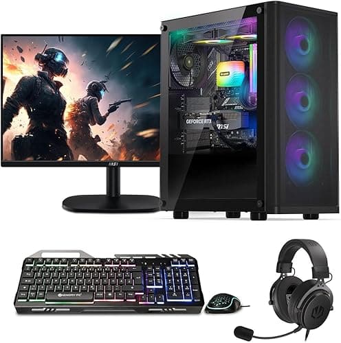 Basic Gaming Komplett PC Set Ryzen 7 5700G, 16 GB DDR4, 1…