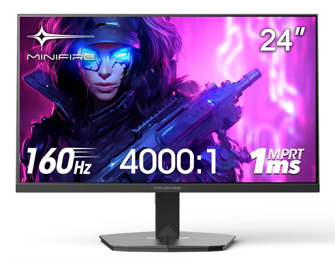 Minifire Gaming Monitor 24 inch, 160 Hz, 1ms, AdaptiveSyn…