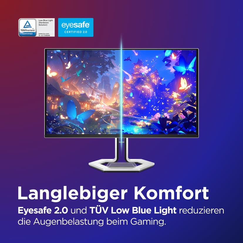 Lenovo Legion Pro 27Q-10-26.5" Gaming Monitor with Eyesafe (QHD, QD-OLED, 280Hz, 0.03ms GtG, 2xHDMI+DP+ USB Type-C, AMD FreeSync Premium Pro) - Tilt Adjustment - Black-White - 4