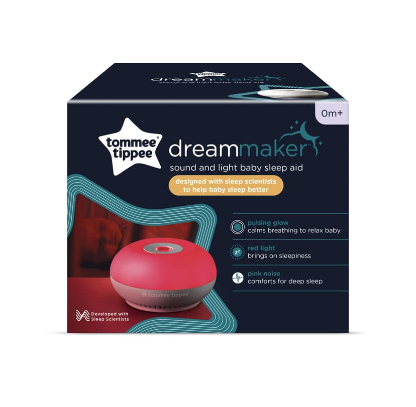 Tommee Tippee Dreammaker aide au Sommeil pour Bébé, scientifiquement prouvé pour aider les bébés à mieux dormir, bruit rose, veilleuse rouge, capteur de pleurs intelligent - 3
