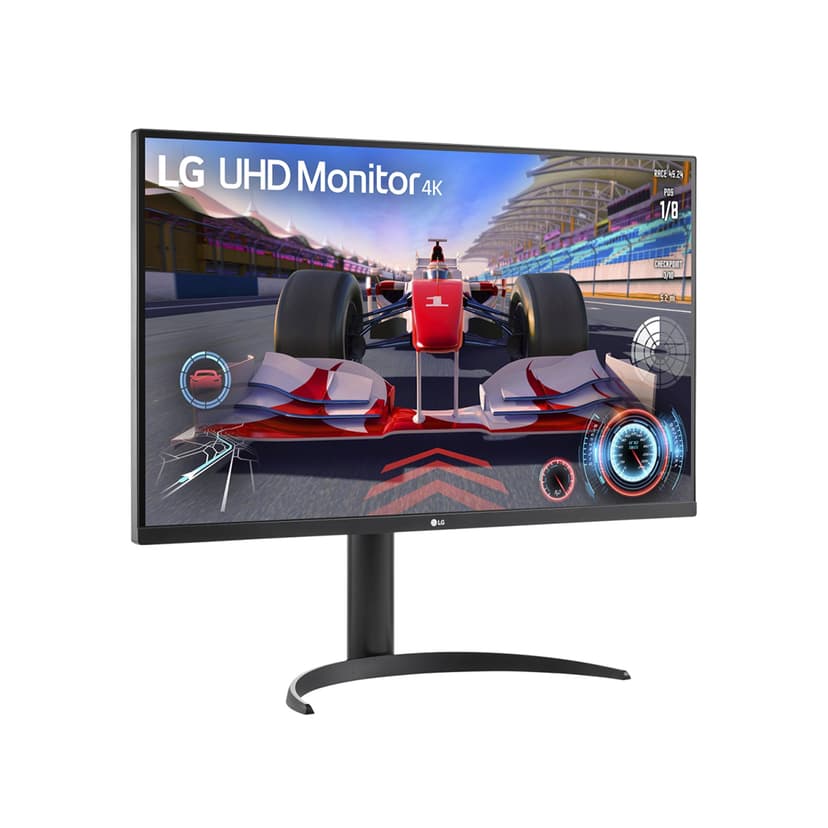LG 32UR550 32" UltraHD 4K LED VA HDR 10, 3840x2160, 4ms, AMD FreeSync 60Hz, 10W Stereo Audio, HDMI 2.0 (HDCP 2.2), Display Port 1.4, AUX, Pivot Stand, Anti-Glare Display, Flicker Safe, Black - 3