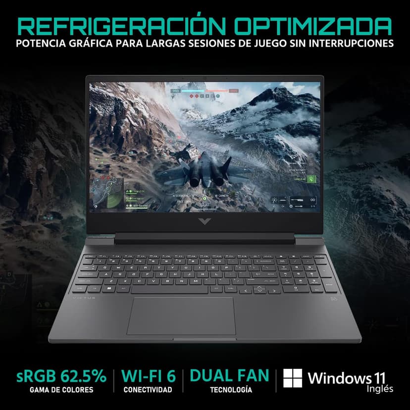 HP Victus NVIDIA GeForce RTX 4050 Gaming Laptop Intel Core i5 13420H 16GB RAM 512GB SSD 15.6" Windows 11 Home English Keyboard - 3