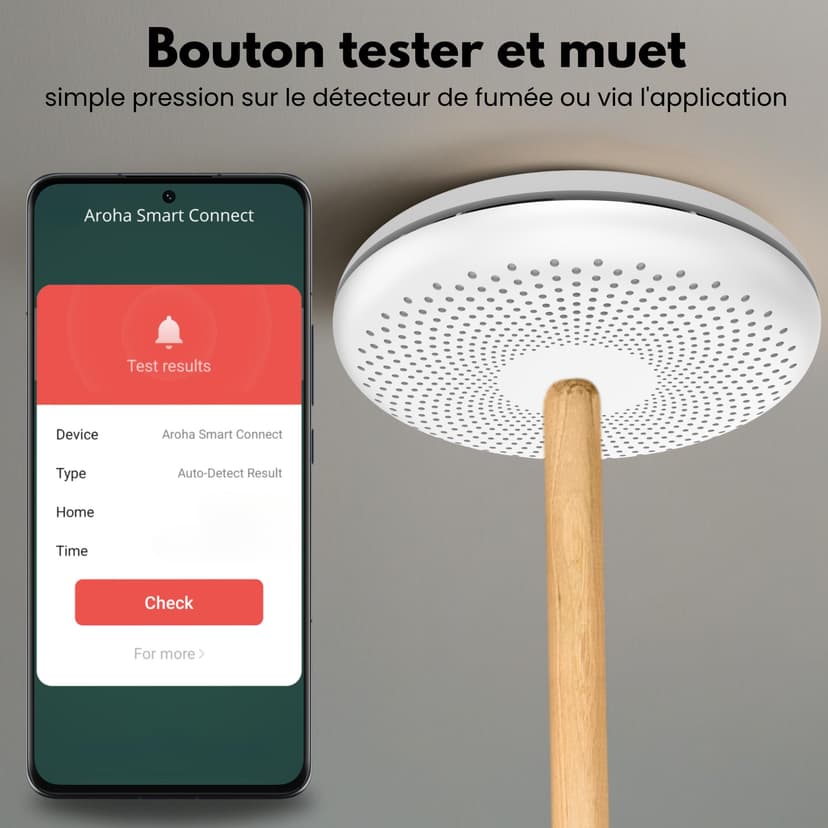 Aroha Smart Connect Smart WiFi Smoke and Carbon Monoxide Alarm - 10 Year Battery - Tuya & Smartlife - Combination Smoke Alarm & CO Detector - 3 set - 7