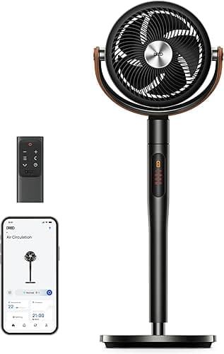 DREO Smart Ventilateur sur Pied 25dB Silencieux, Flux d'a…