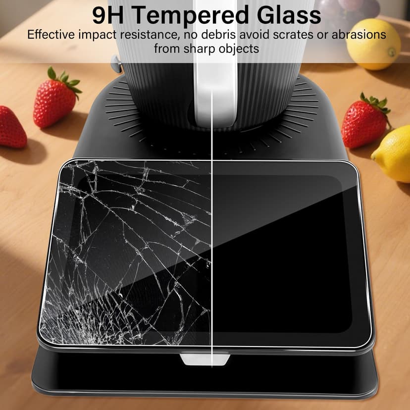 HidWee Compatible with Vorwerk Thermomix TM7 for Tempered Glass Screen Protector, 1 Piece 9H Hardness Protective Glass, Anti-Bubble Screen Protector, Anti-Scratch Tempered Glass Protection, HD Clear - 2