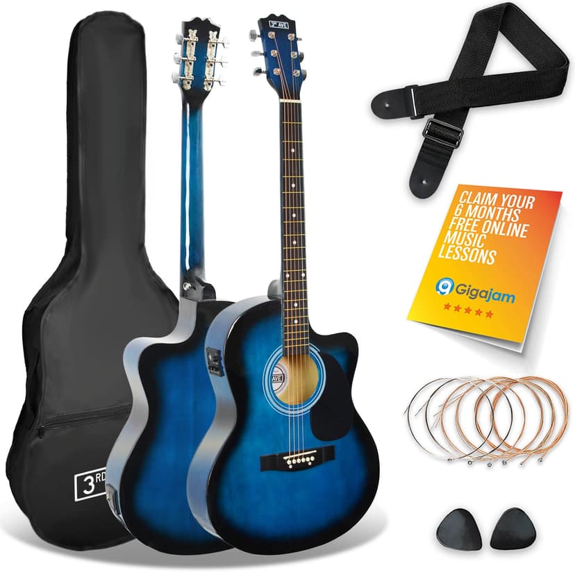 3rd Avenue Full Size 4/4 Cutaway Electro Acoustic Guitar … - 1