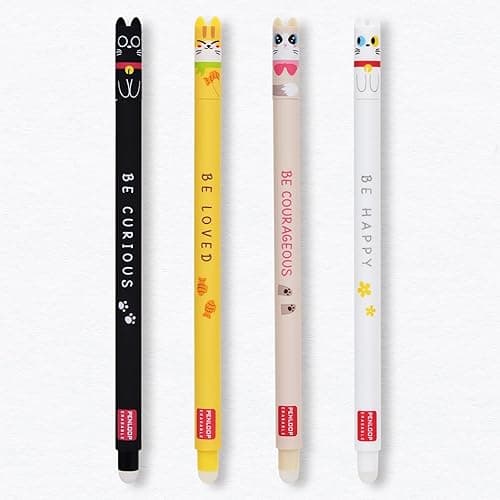 4 Pièces Stylos Effaçables, Stylo Bille Effaçable Pointe …