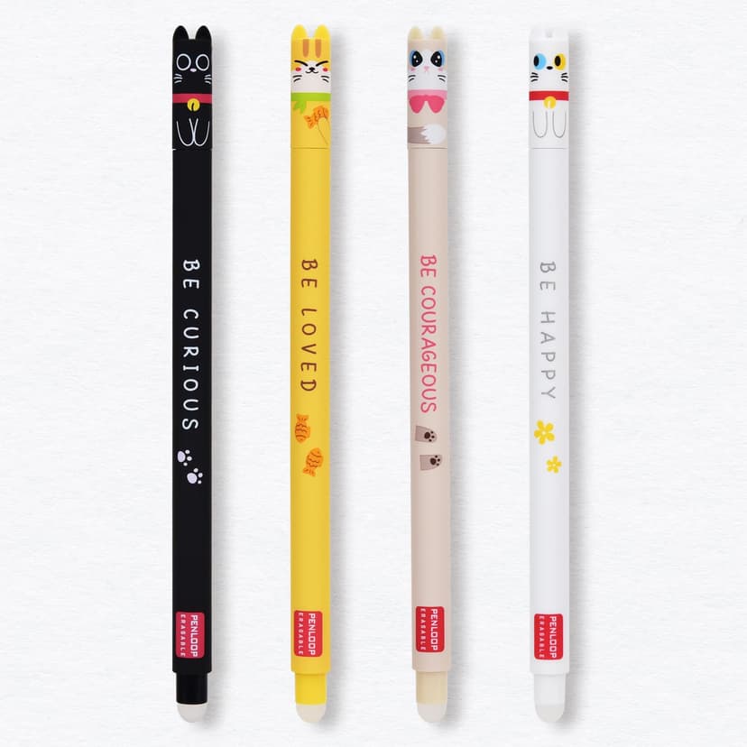 4 Pièces Stylos Effaçables, Stylo Bille Effaçable Pointe … - 1