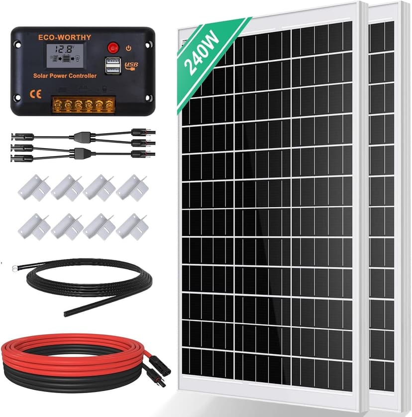 ECO-WORTHY Kit Panneau Solaire 240W avec Panneau Solaire … - 1