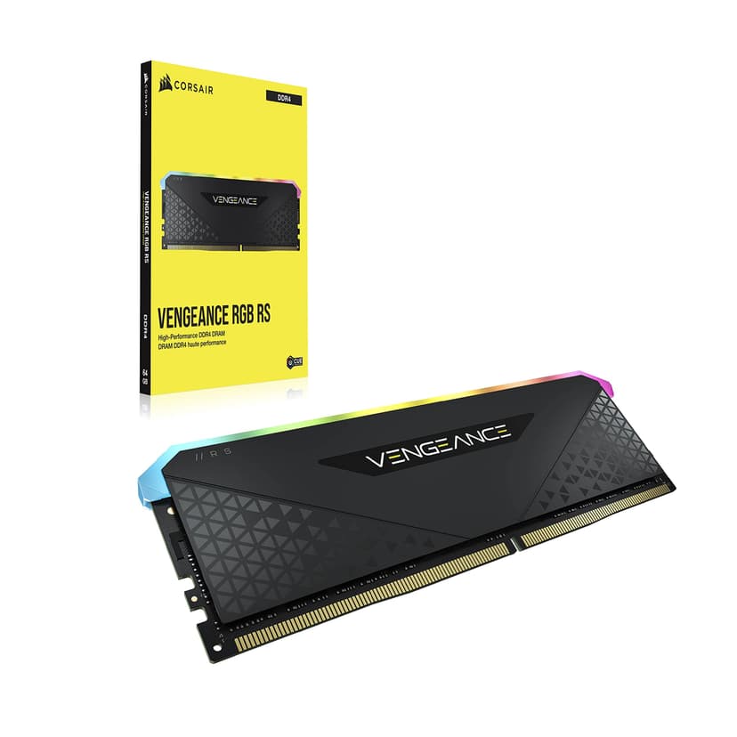 Corsair VENGEANCE RGB RS DDR4 RAM 32GB (2x16GB) Up to 3200MHz CL16 Intel XMP 2.0 AMD Ryzen iCUE Compatible Computer Memory - Black (CMG32GX4M2E3200C16) - 6