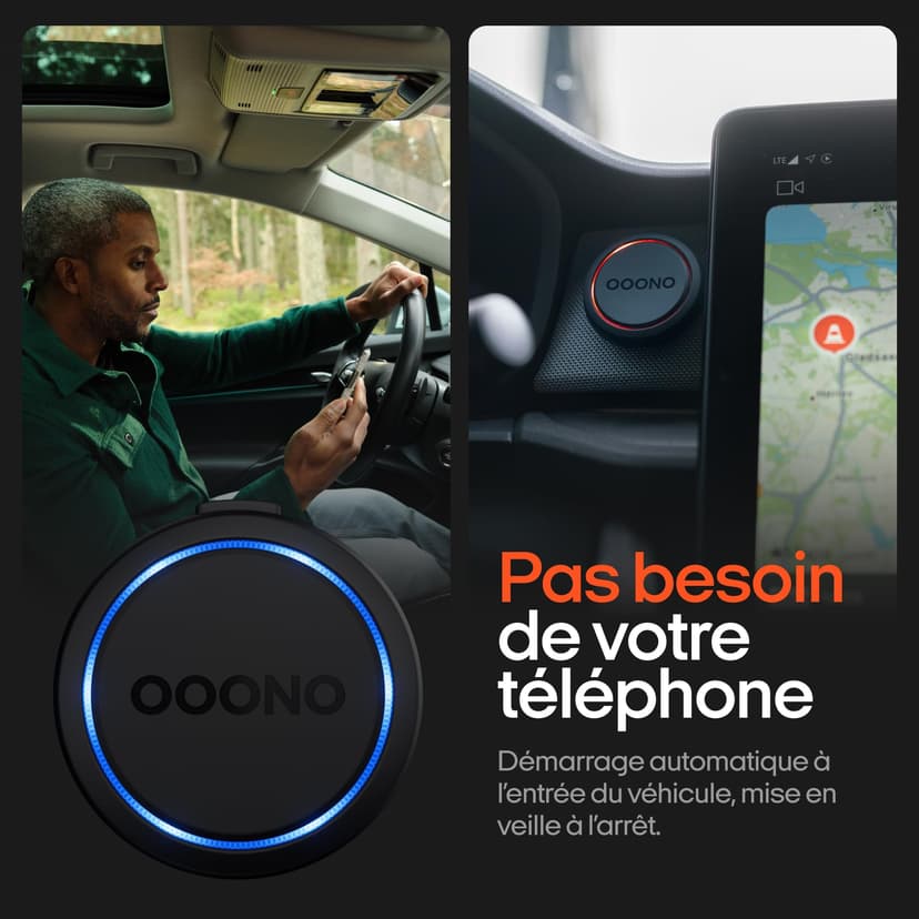 OOONO Co-Driver NO2 – Détecteur de radars avec alertes de radars de Section, de Vitesse et Dangers de la Route – sans Abonnement, Installation Facile, Alertes en Temps Réel, Longue Autonomie - 4