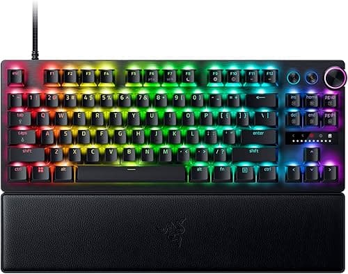 Razer Huntsman V3 Pro TKL (Switches Analog) - Clavier Gamer Tenkeyless (Switches Optiques Analogiques réglables de 0,1 à 4,0mm, Déclenchement Rapide, Touches en PBT Doubleshot) Clavier AZERTY| Noir