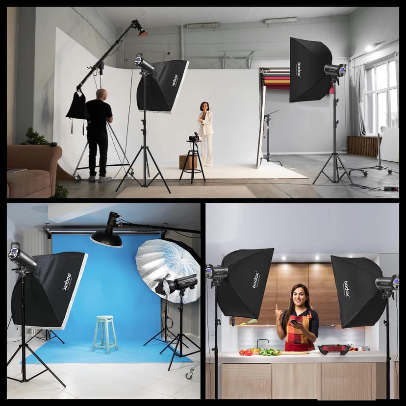 Godox SK400II-V 400W Professionale Flash de Studio 5600 ± 200 K 2.4G Système X sans Fil avec Lampe de modélisation LED 40 Niveaux de Flash pour la Photographie de Studio, la Photographie publicitaire - 6