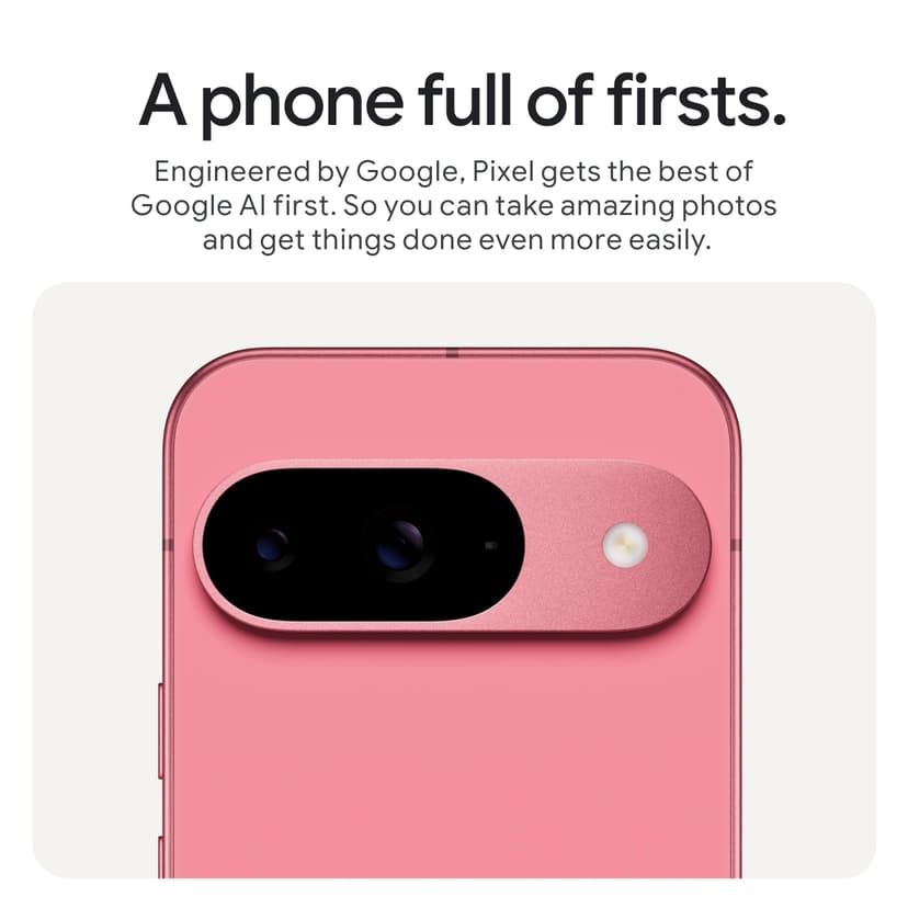 Google Pixel 9 - Unlocked Android Smartphone with Gemini, Advanced Camera, 24-Hour Battery, and 6.3" Actua Display - Porcelain, 128GB - 5