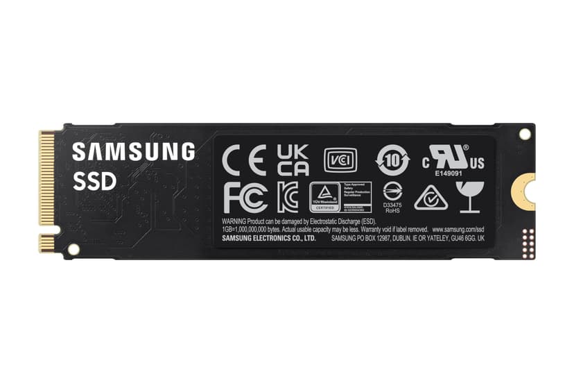 Samsung 990 EVO NVMe M.2 SSD 1 TB, PCIe 4.0 x4 / PCIe 5.0 x2, NVMe 2.0 (2280), read/write speeds up to 5,000/4,200 MB/s, Internal SSD (Solid State Drive), MZ-V9E1T0BW - 2