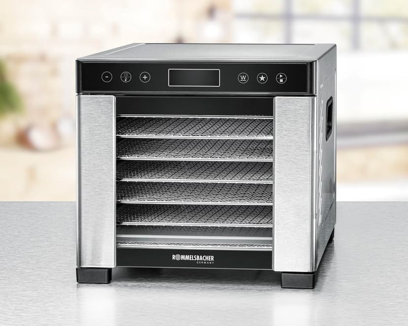 ROMMELSBACHER DA 650 automatic dehydrator, drying surface 0.5 m2, with 7 stainless steel dehydration trays, 1 dehydration rack, 1 dehydration stand, LCD display, - 4