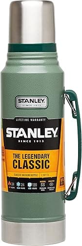Stanley Classic Legendary Thermos - Mantiene la Temperatura 24 Ore (Caldo/Freddo) - Borraccia Termica - Senza BPA - Bottiglia Termica 1L - Borraccia Acciaio Inox - Termos