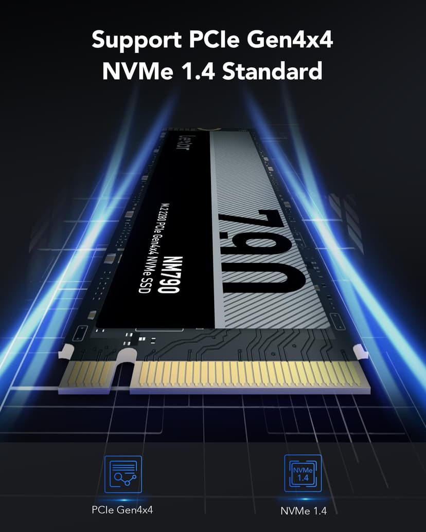 Lexar NM790 SSD 8TB, M.2 2280 PCIe Gen4x4 NVMe 1.4 Internal SSD, Up to 7,400MB/s Read, Up to 6,500MB/s Write, Internal Solid State Drive for PS5, PC, Laptop, Gamers, Professionals - 3