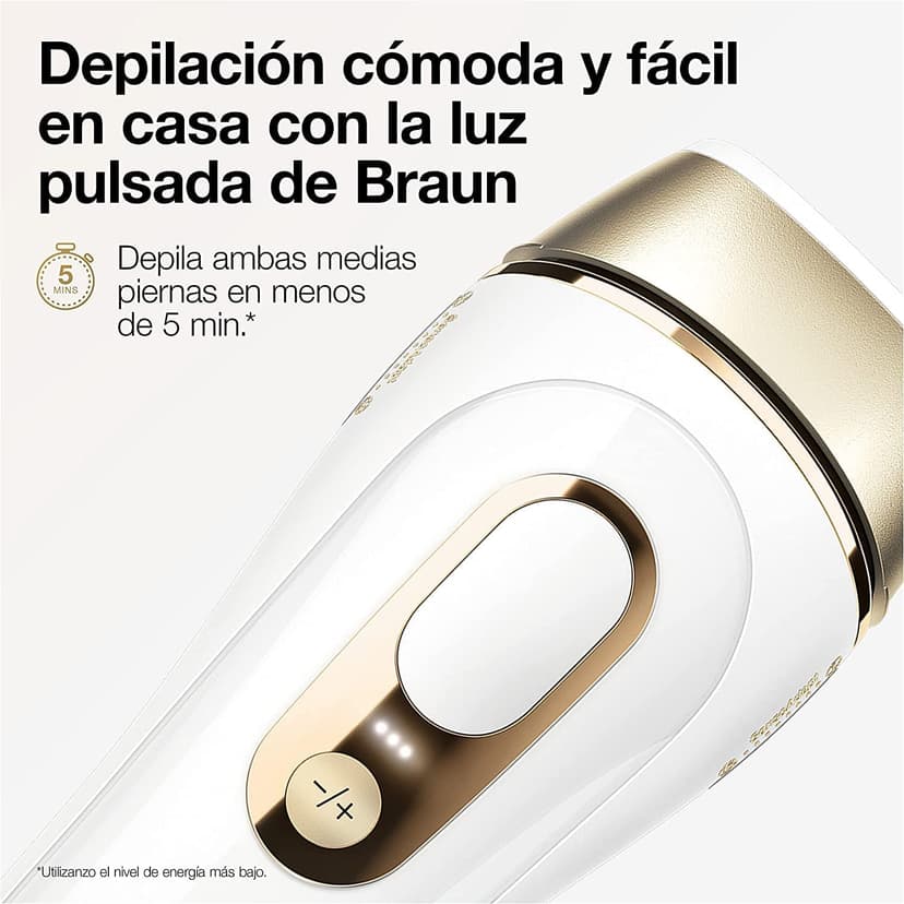 Braun IPL Silk Expert Pro 5 Hair Removal Device for Women/Men, 2 Attachments, Visible Hair Removal, Designed in Germany, Venus Razor, Alternative to Laser Hair Removal, PL5157, White/Gold - 7