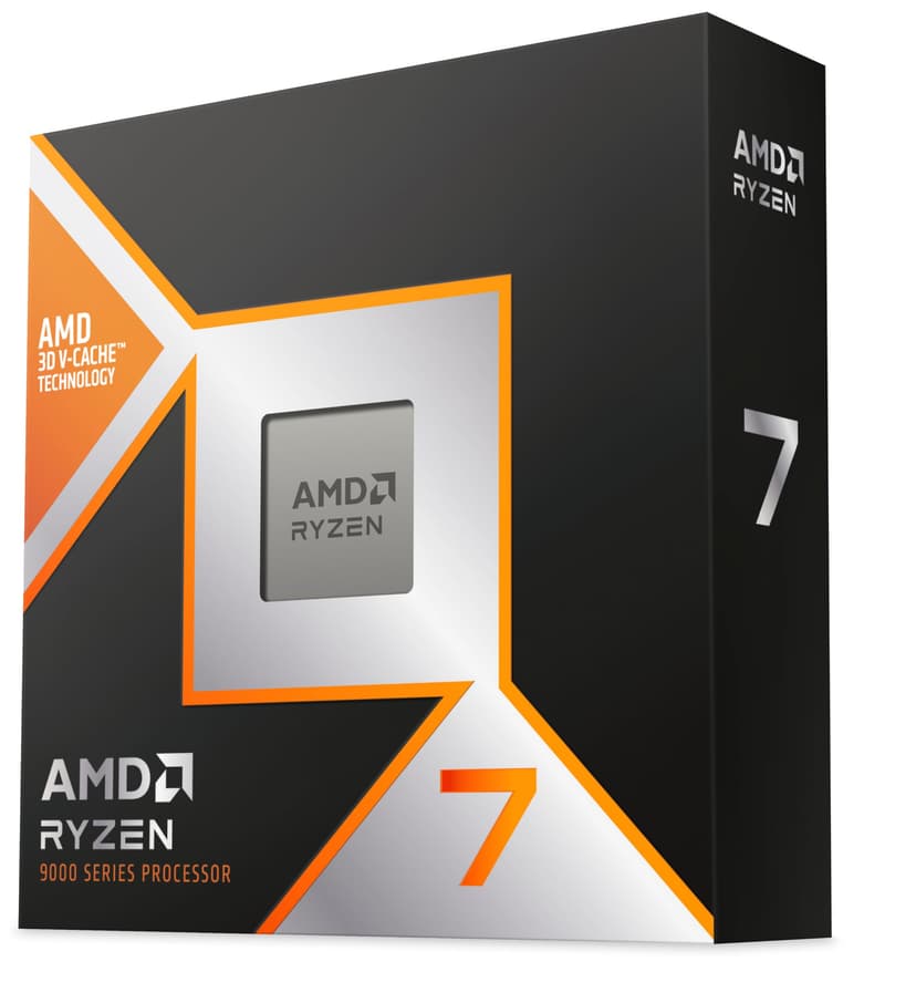 AMD RYZEN ™ 7 9800X3D 8 Coeurs/16 Threads débridés, Architecture Zen 5, 104 Mo Cache, 120W TDP, Jusqu'a 5.2 Ghz Frequence Boost, Socket AM5, Ventilateur Non Inclus - 1