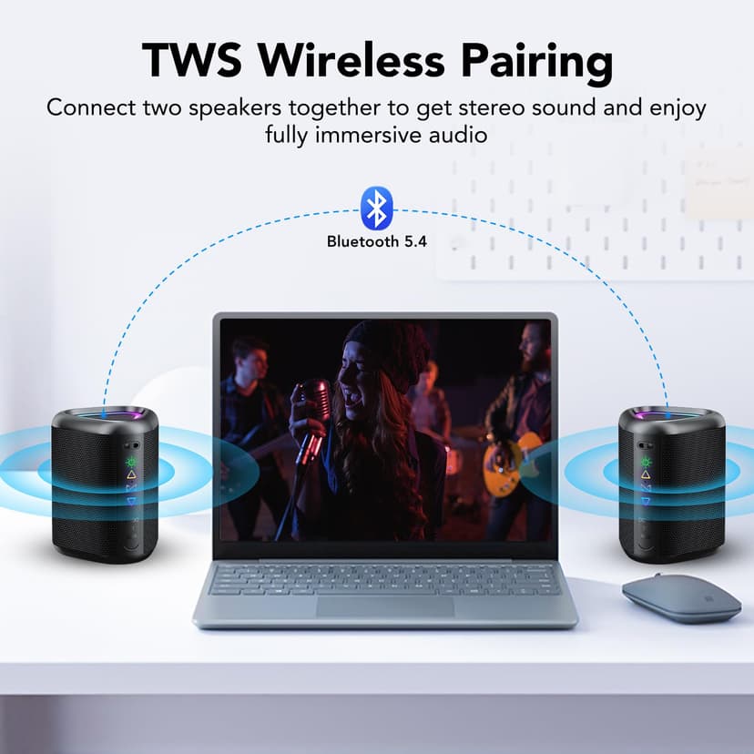 aowoka Haut-parleur Bluetooth avec lumière - 4