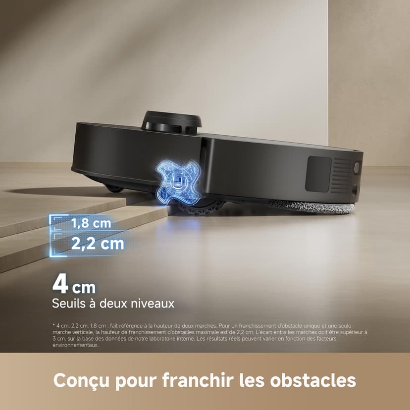dreame L50s Pro Ultra Robot aspirateur Laveur, 30 000 Pa, 100 Jours de vidage Automatique, Nettoyage des serpillières à Haute température, Nettoyage des Bords et des Coins, Brosse Anti-enchevêtrement - 6