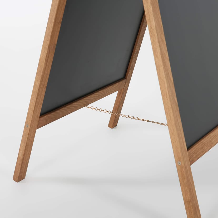 Display Sales Outdoor Chalkboard 54×95 cm | Weatherproof Wooden A-Board | Magnetic Pavement Sign with Beech Frame | Double-Sided A Frame Sign Board for Cafes, Shops, Bars and Restaurants - 5