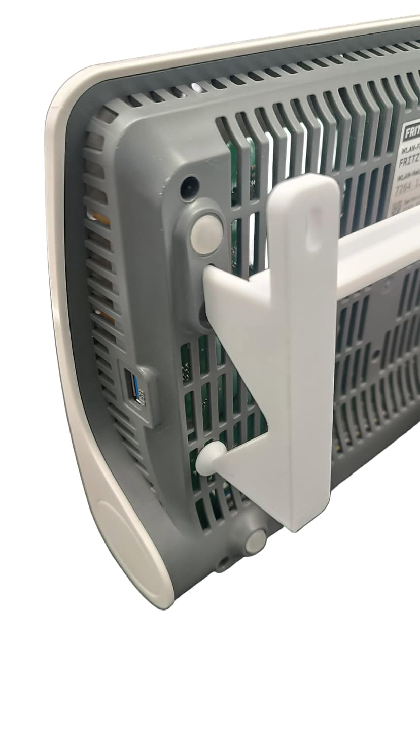 Wall mount for Fritzbox 7590 AX 7590 7690 Fritz Box 7590 AX | Holder - three-piece incl. mounting material screws and dowels - 3