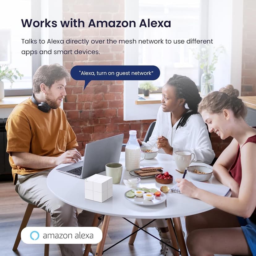 Tenda Nova MW6 Mesh WiFi System - Up to 4000 sq.ft. Whole Home Coverage, WiFi Router and Extender Replacement, Gigabit Mesh Router for Wireless Internet, Works with Alexa, Parental Controls, 2-pack - 8