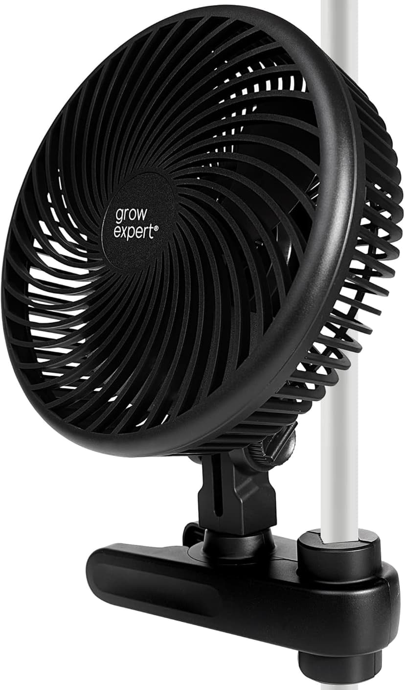 Grow Expert Oscillating Fan for Grow Tent - 10 Speed, Quiet EC Motor | Ideal for Optimal Ventilation and Plant Growth - Black (1 Piece) - 1