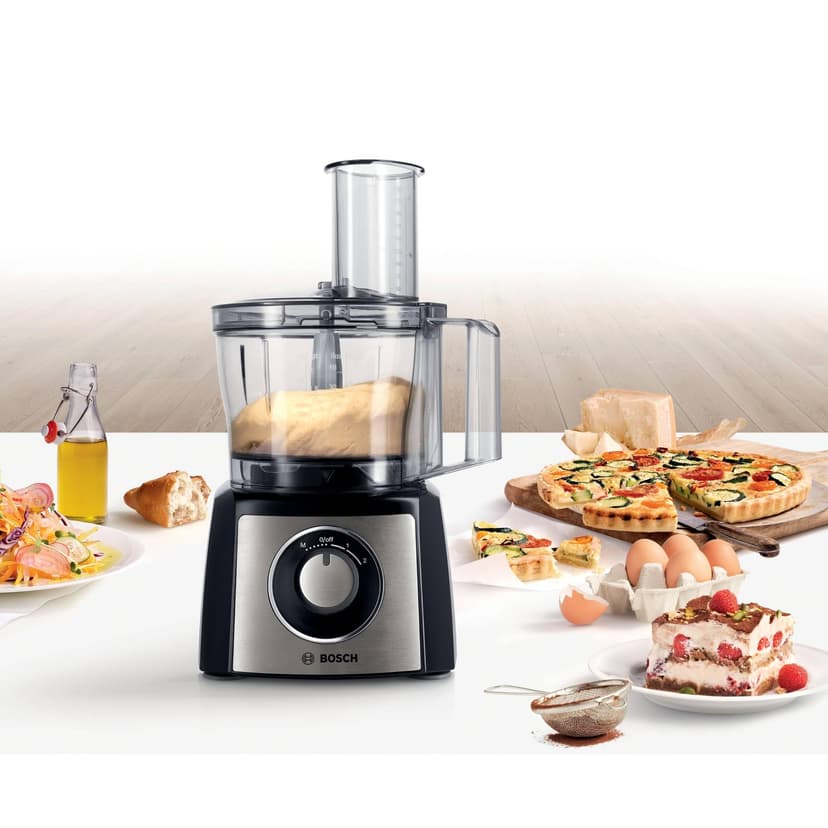 Bosch MultiTalent 3 MCM3501M – Robot de cuisine polyvalent avec plus de 50 fonctions – 800 W – Capacité de 2,3 L – Couleur : Noir/Inox brossé - 5